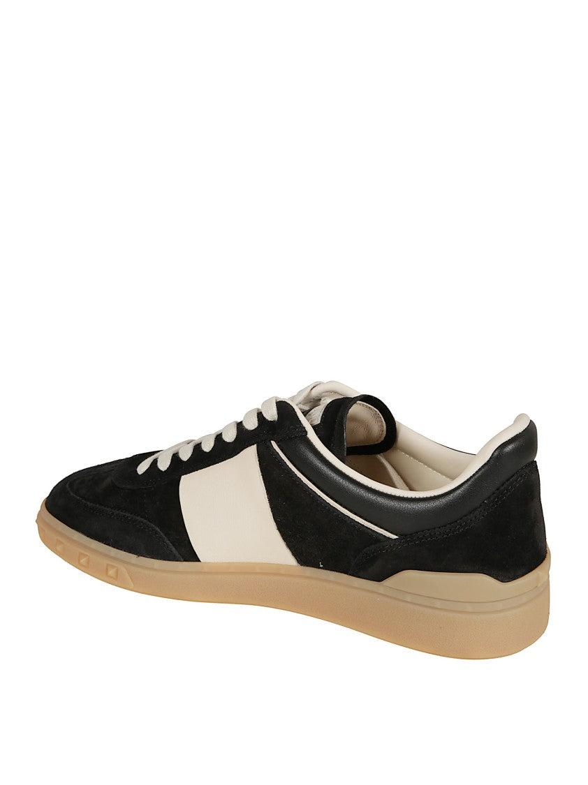 Valentino Garavani Split Leather And Nappa Low Top Sneakers
