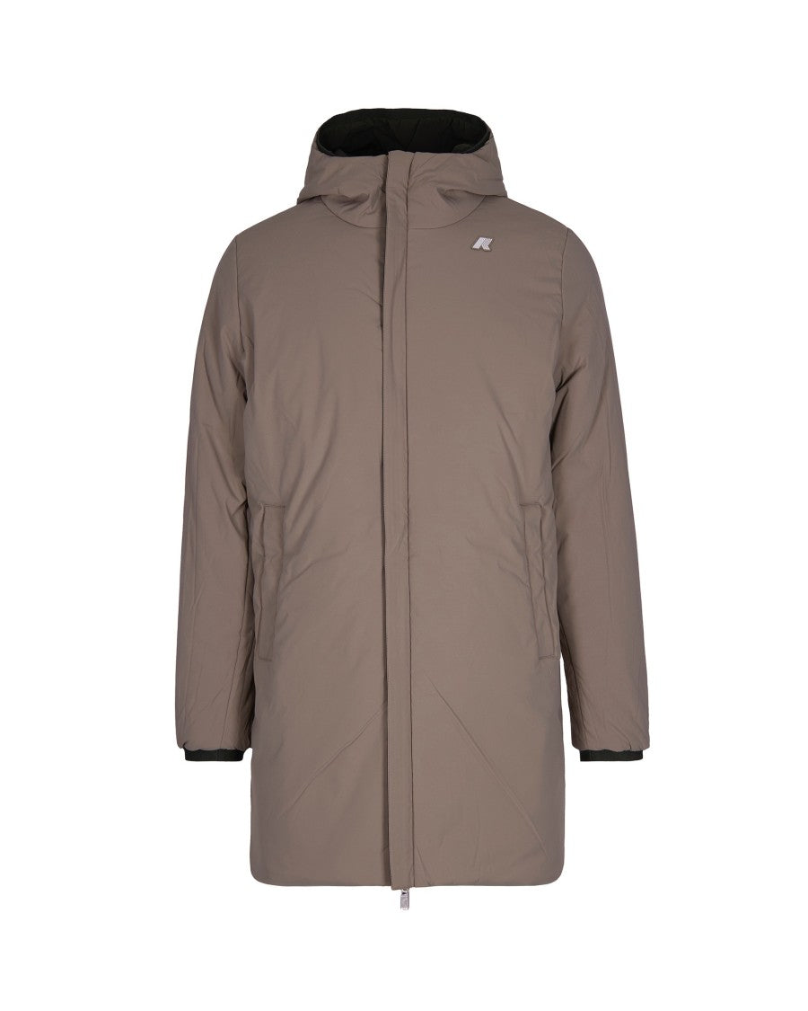 K-Way Jacob St Warm Double Green Black/Green Oak Jacket