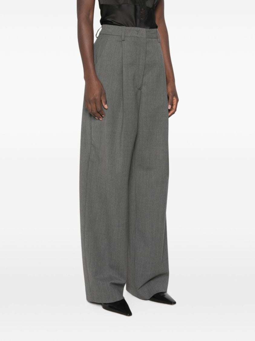 The Latest High-Waisted Pleated Wide-Leg Pants