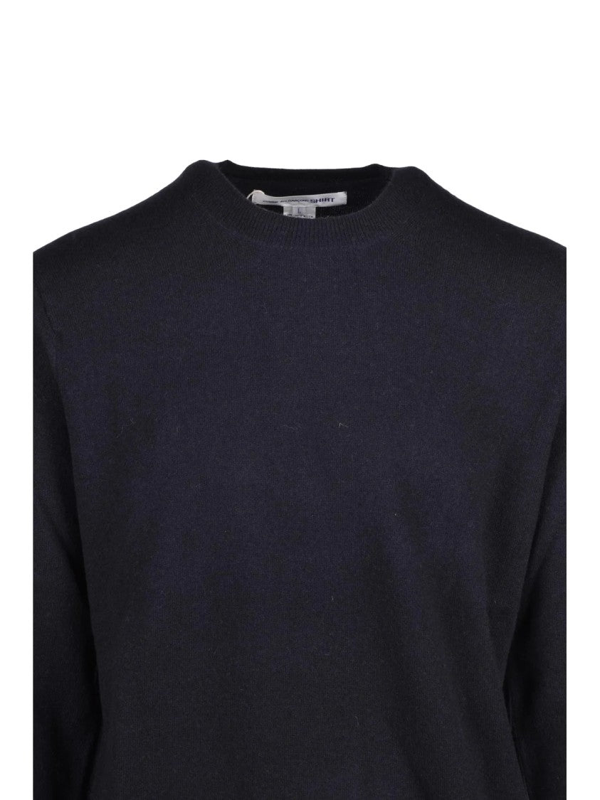 Comme Des Garçons Black Wool Crewneck Sweater