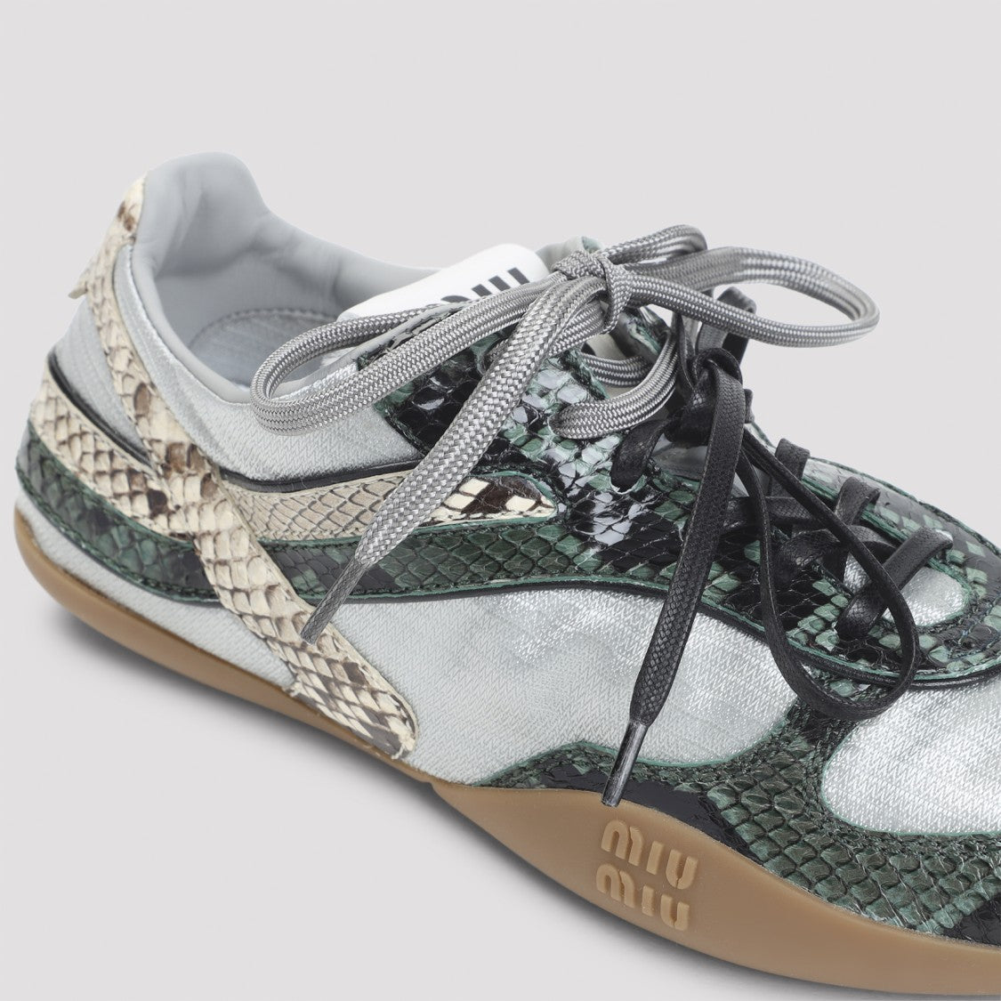 Miu Miu Green Recycled Polyamide Sneakers