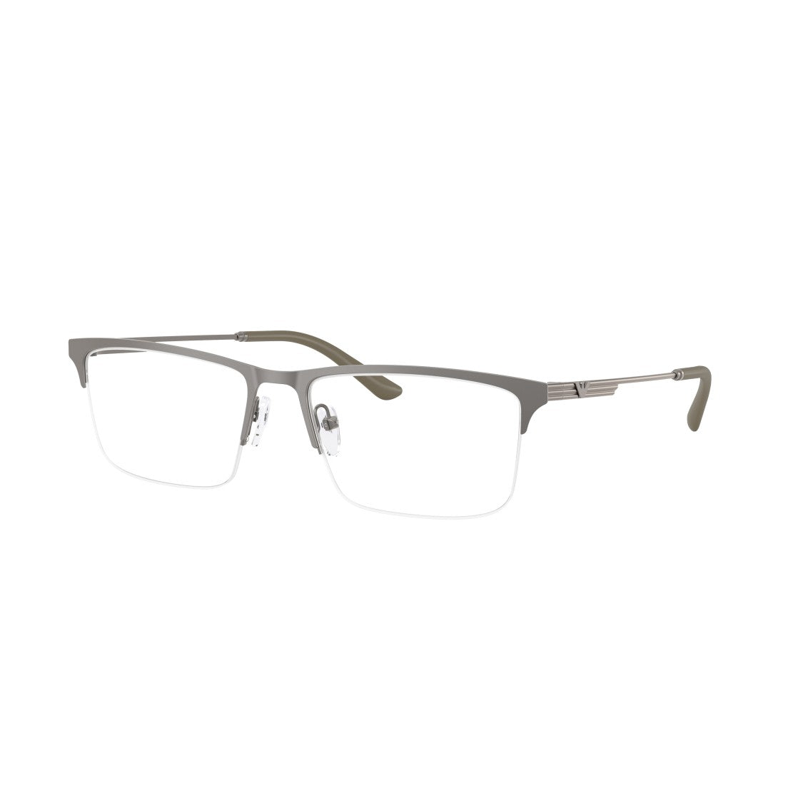 Emporio Armani 0Ea1177 Semi-Rimless Grey Metal Frame Eyeglasses