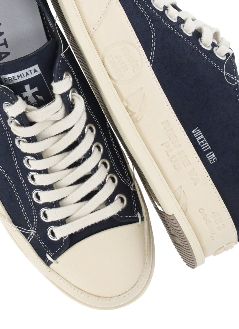 Prmt Blue Vince 015 Leather Sneakers