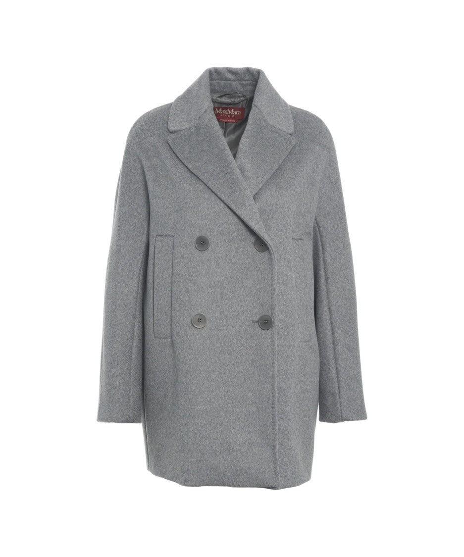 Max Mara Double-Breasted Coat In Soft Virgin Wool