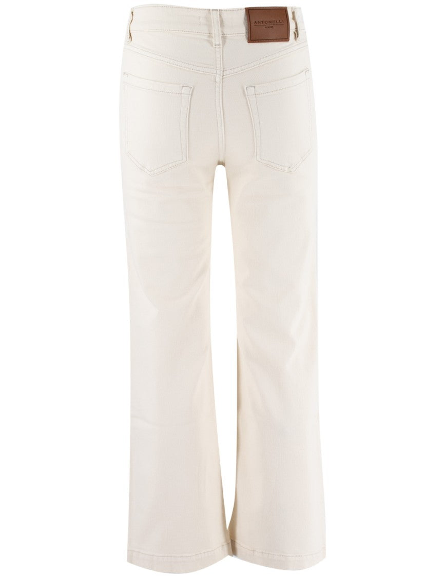 Antonelli Wide Leg Beige Trousers
