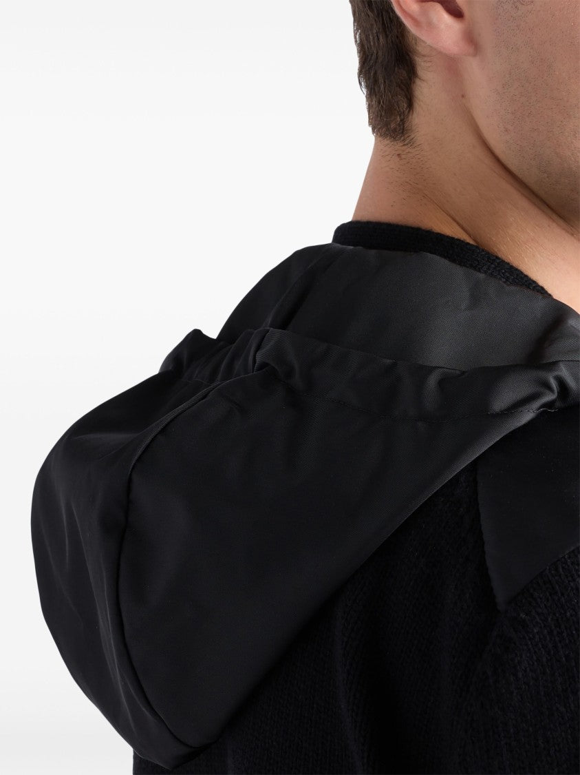 Prada Black Cardigan Wool/Cashmere Re-Nylon Cardigan