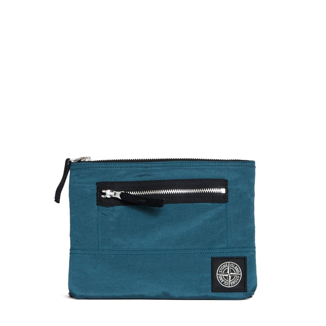 Stone Island Coated Nylon Metal Clutch In Econyl