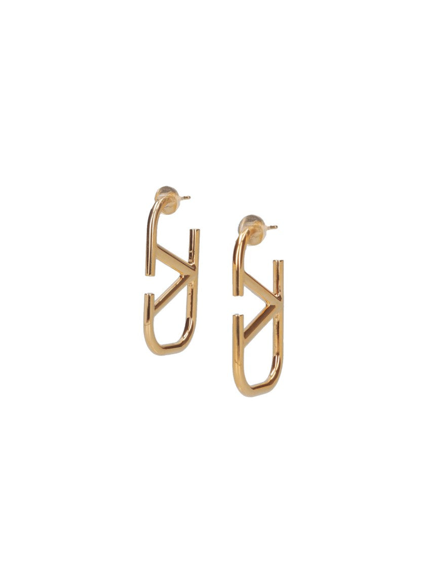 Valentino Garavani Gold V Logo Maxi Stud Earrings