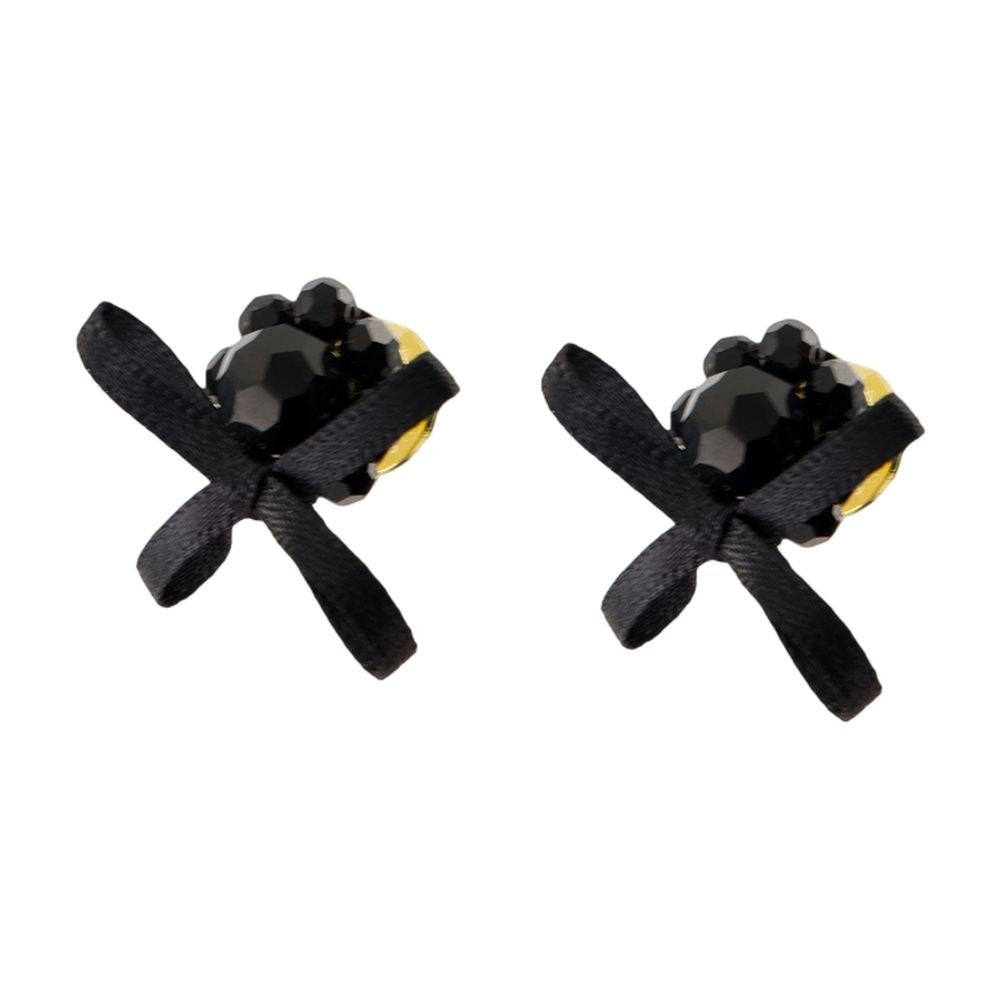 Simone Rocha Petite Daisy Earrings - Crystal - Black