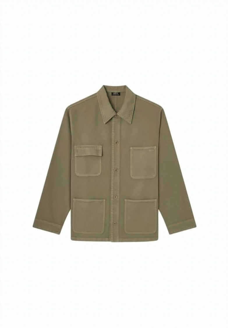 A.P.C. Cropped Boxy Jacket With Classic Collar