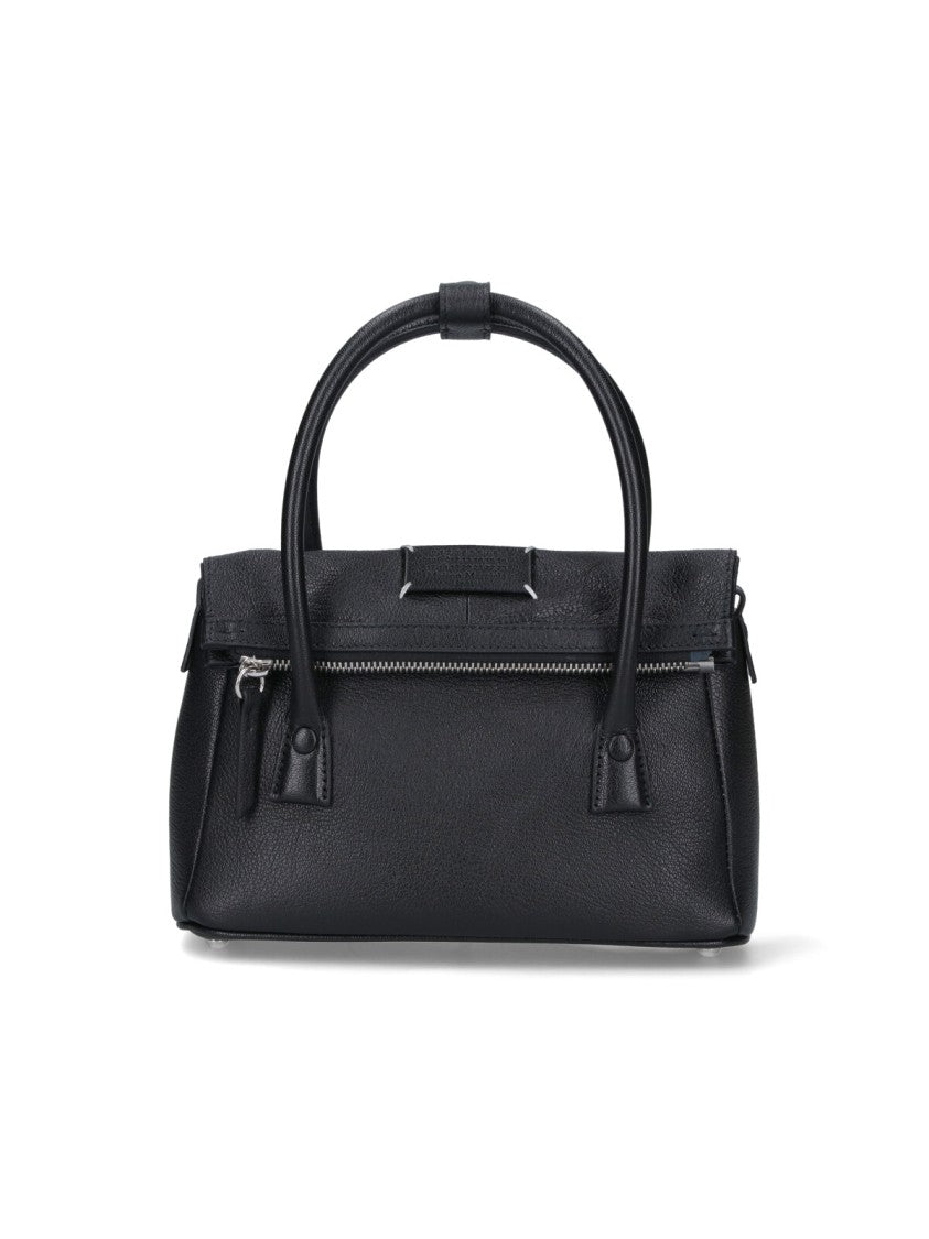 Maison Margiela Rectangular Black Sheepskin Leather Tote