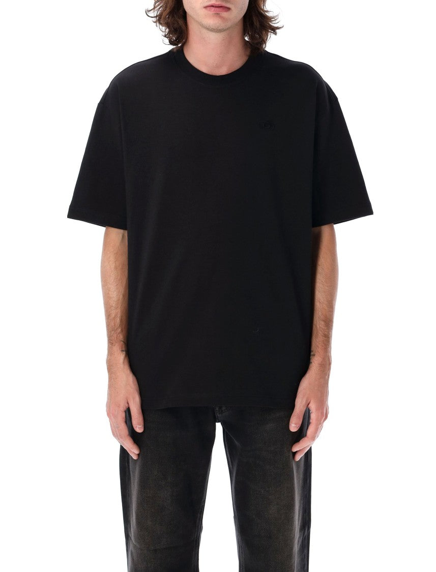 Diesel T-Boggy-Megoval-D T-Shirt With Tonal And Contrasting Logo Embroidery