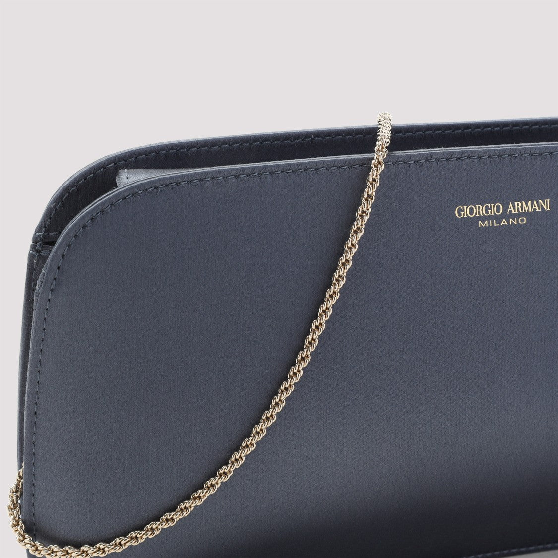 Giorgio Armani Grey Handbag With Delicate Chain Strap