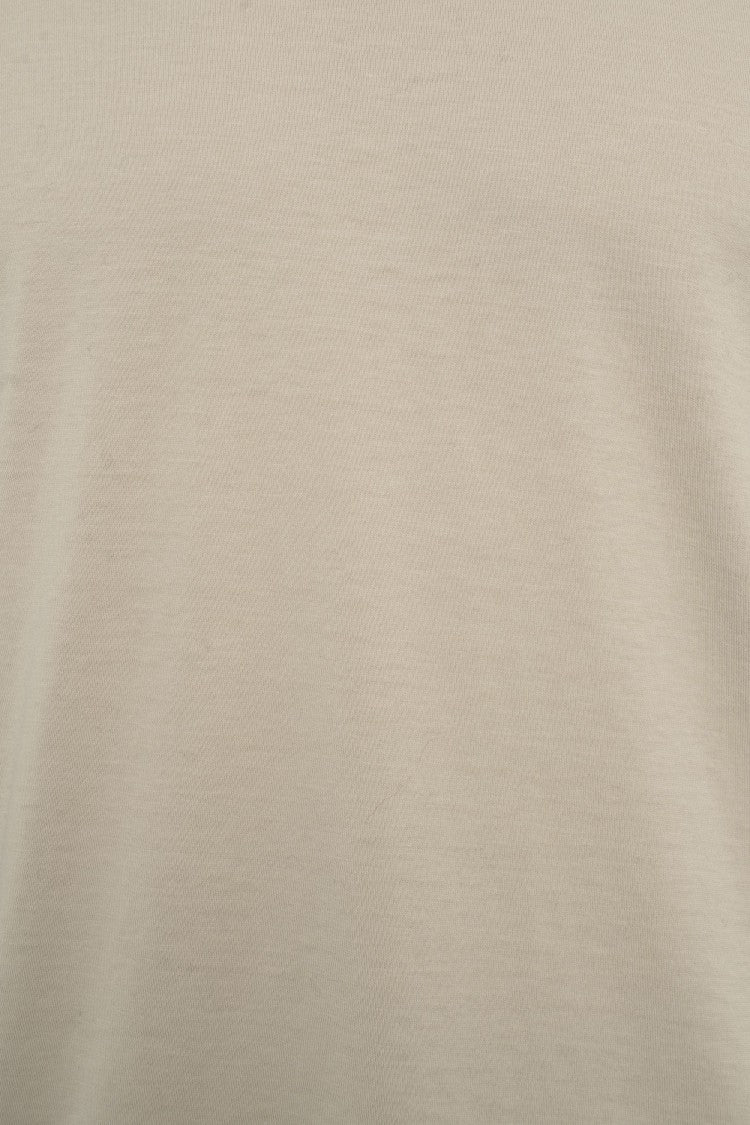 Transit Beige Long-Sleeve T-Shirt With Classic Crew Neck