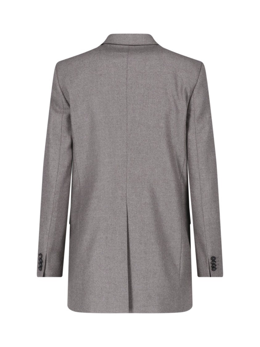 Tagliatore J-Jasmine Grey Virgin Wool Double-Breasted Blazer