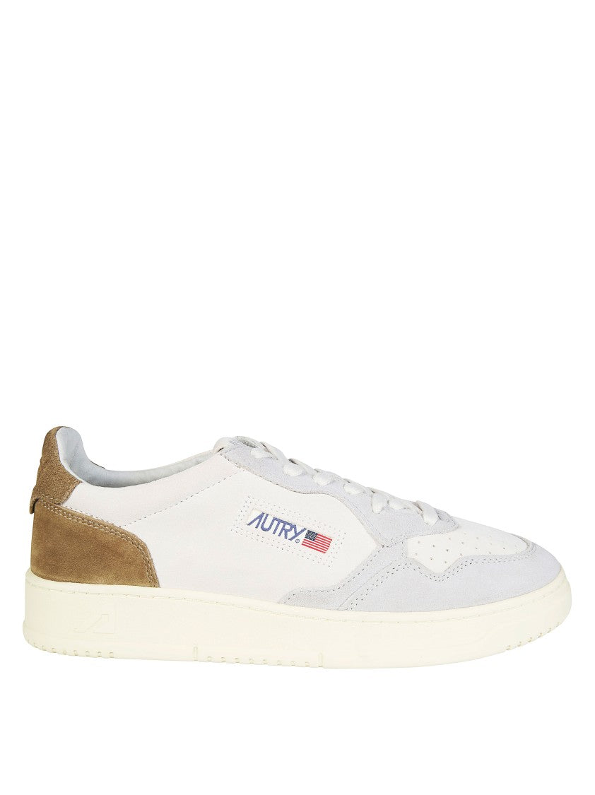 Autry White Medalist Low Grey Suede Sneakers