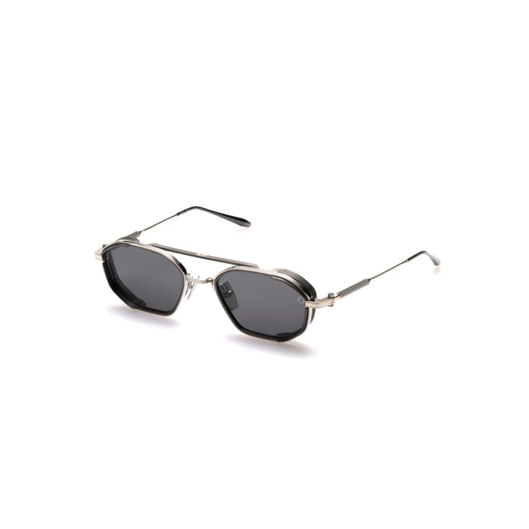 Akoni Aks-508 Geometric Frame Sunglasses With Silver Metallic Finish