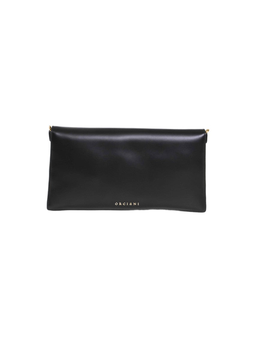 Orciani Gossip S Gold-Tone Accent Rectangular Clutch