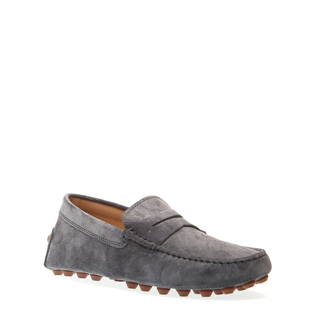 Tod's Bubble Moccasin In Gray Suede