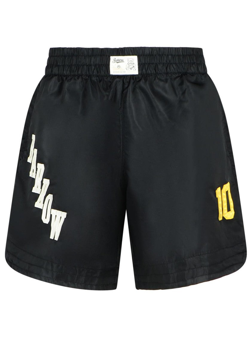 Barrow Black Polyamide Bermuda Shorts