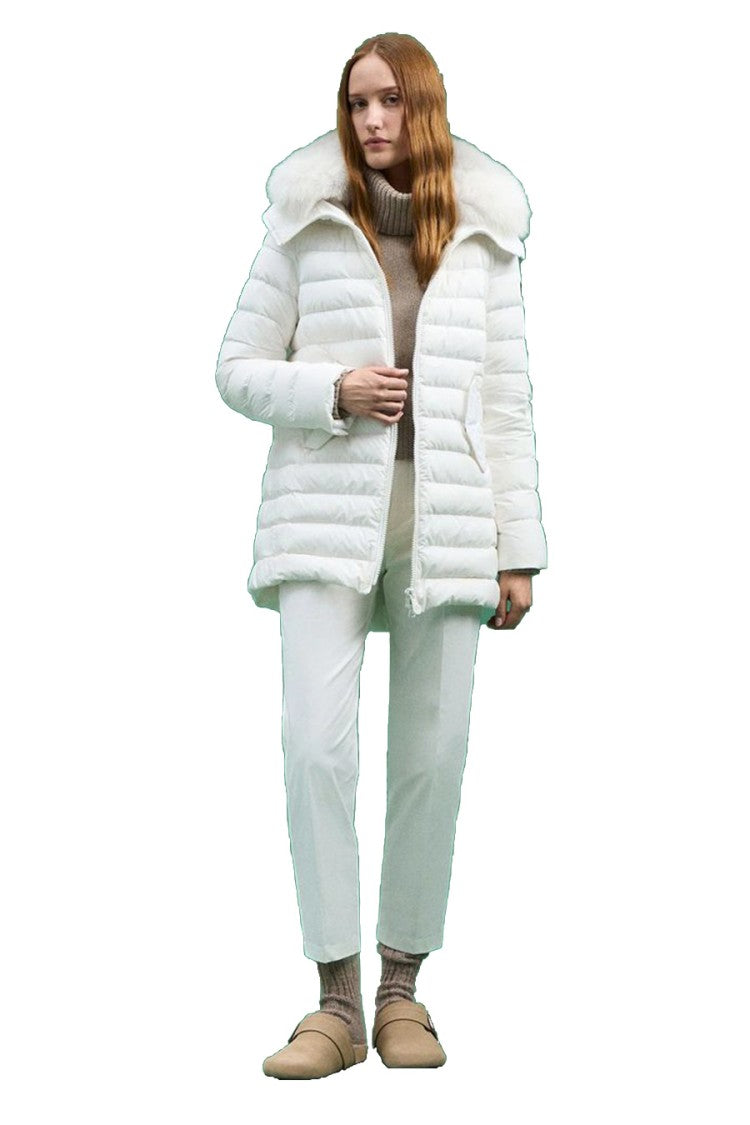 Peuterey Quilted Down Jacket With Faux Fur