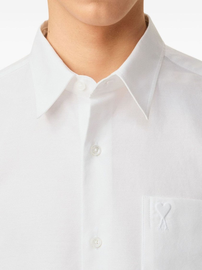 Ami Paris Classic White Button-Front Shirt