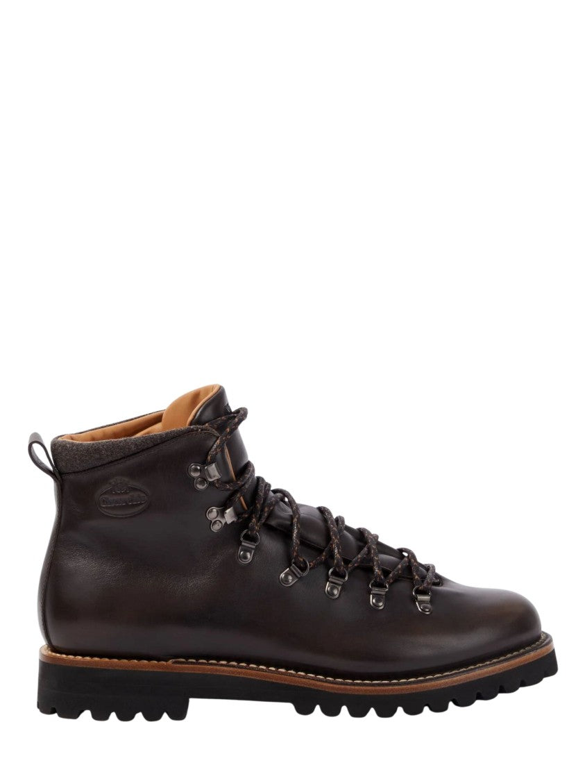 Church's Brown Rugged Lace-Up Poulton Leather Ankle Boots