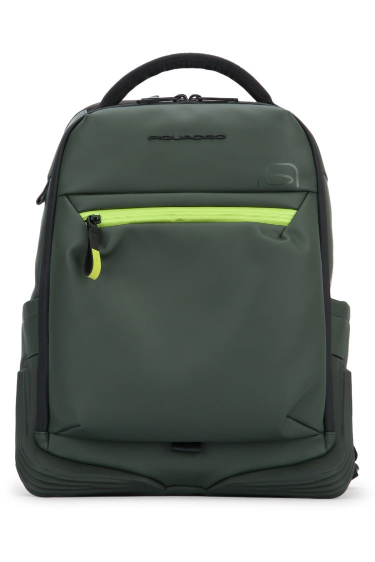Piquadro Matte Finish Dark Green Backpack