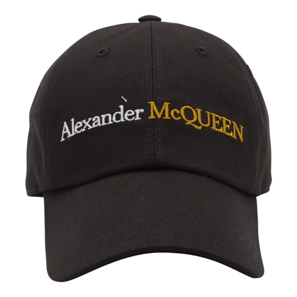 Alexander Mcqueen Classic Black Baseball Cap With Contrast Text