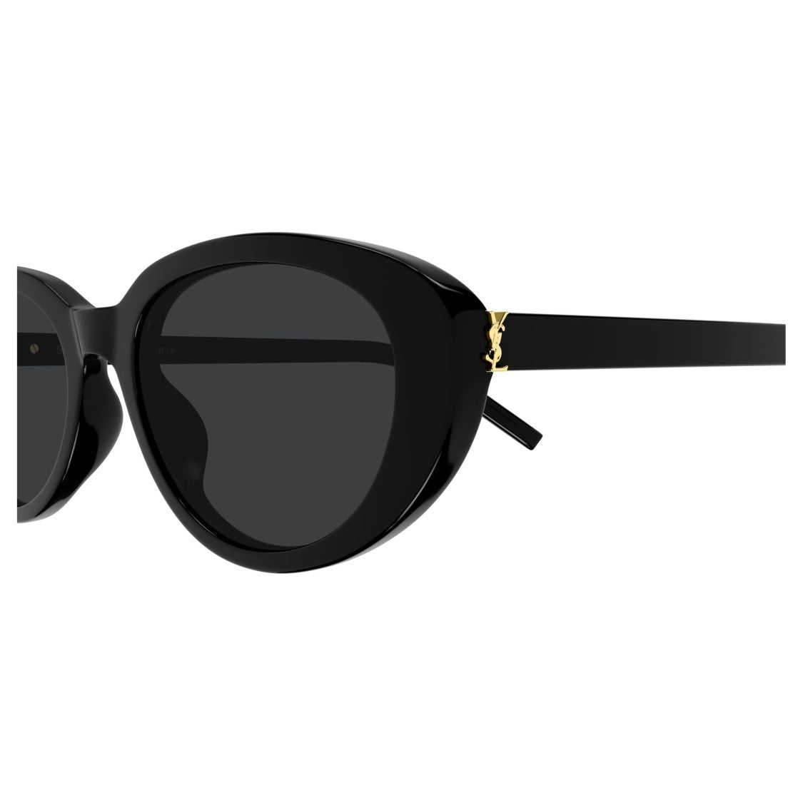 Saint Laurent Rounded Cat-Eye Sunglasses With Gold Accents