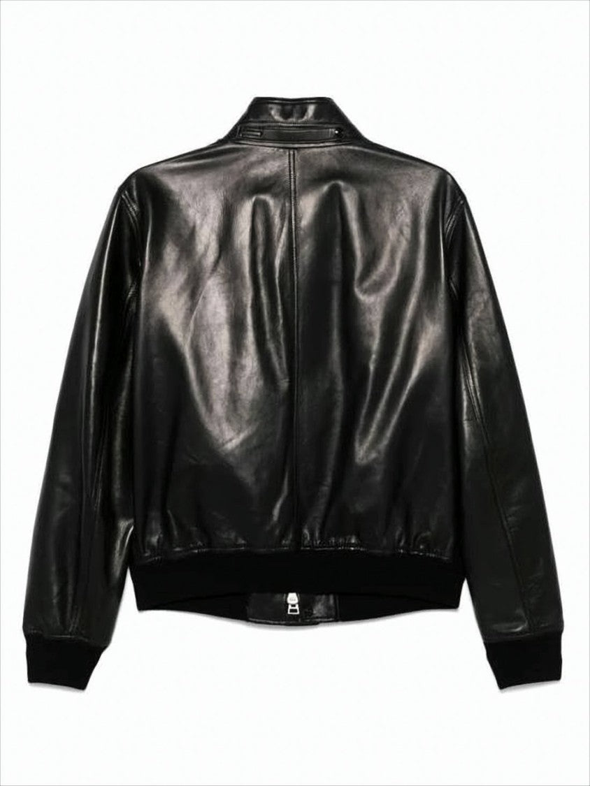 Tom Ford Lambskin Leather Jacket With Minimalistic Design