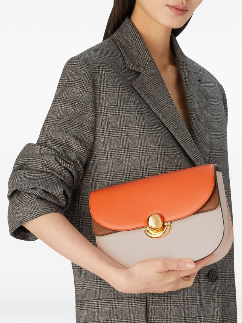 Furla Structured Shoulder Bag With Foldover Top