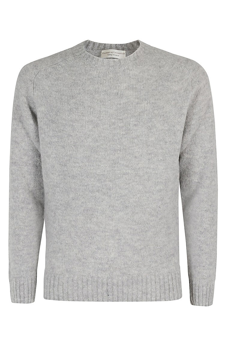 Filippo De Laurentiis Pearl Alpaca Blend Crewneck Sweater