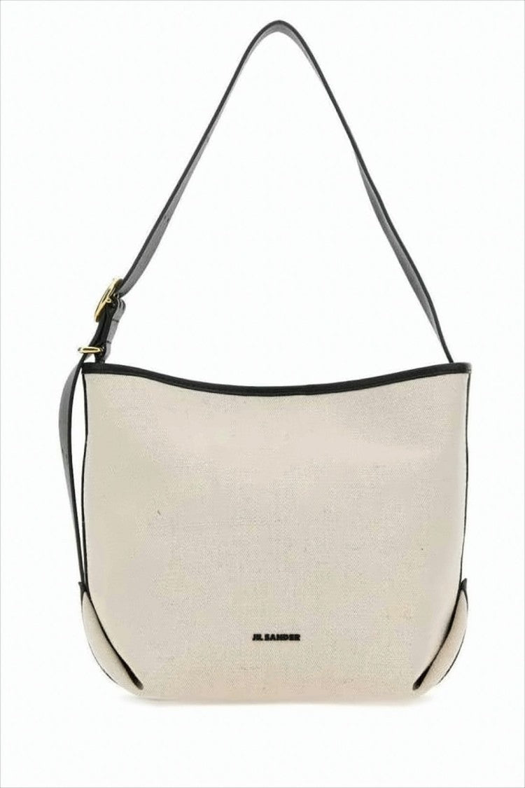 Jil Sander Rectangular Shoulder Bag In Natural Jute