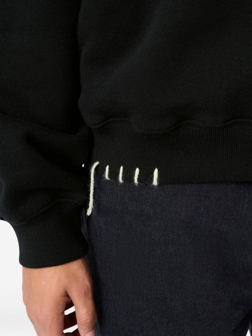 Axel Arigato Embroidered Logo Black Sweatshirt With Drop Shoulder Design