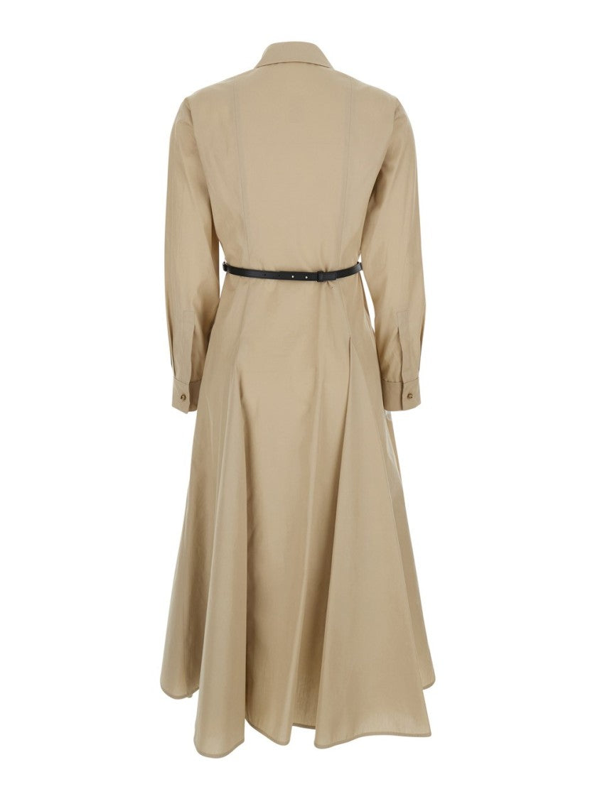 Max Mara Midi Dress With Classic Shirt Collar