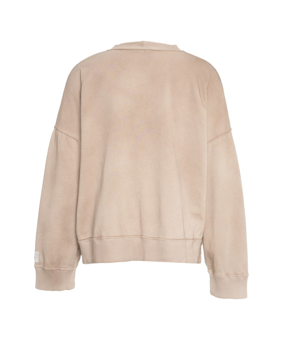 8Pm Relaxed Fit Cotton Sweatshirt With Ribbed Accents