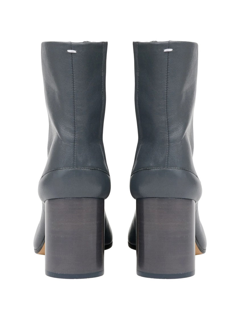 Maison Margiela Black 80Mm Tabi-Toe Block Heel Leather Boots