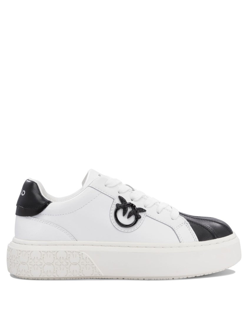 Pinko Slip-On Sneakers With Leather