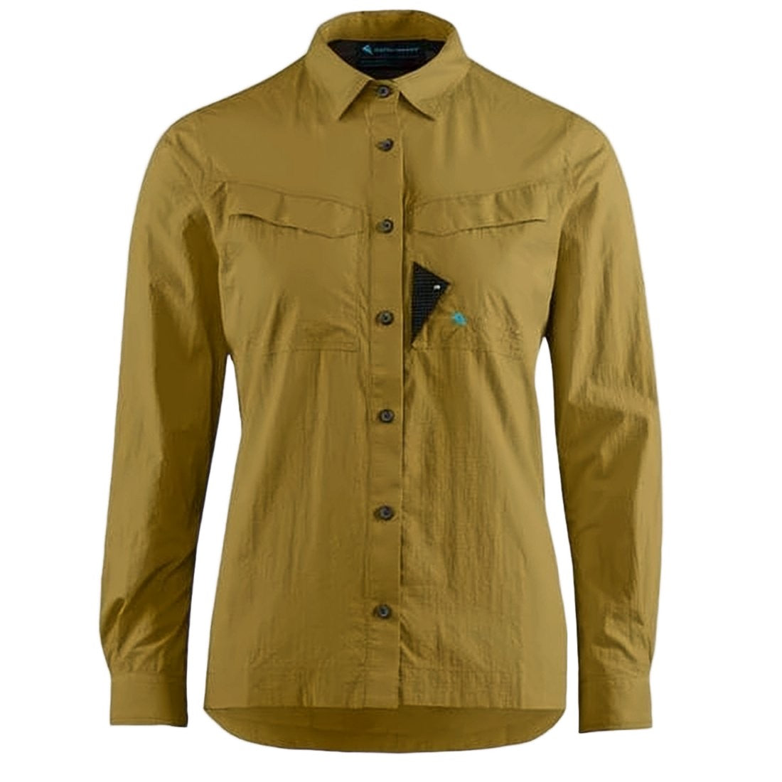 Klattermusen Structured Brown Long-Sleeve Shirt With Yoke Design