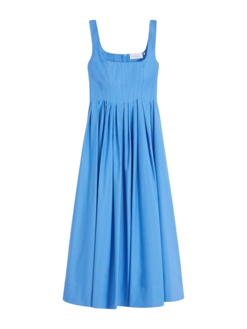 Sportmax Light Blue Square Neckline Dress