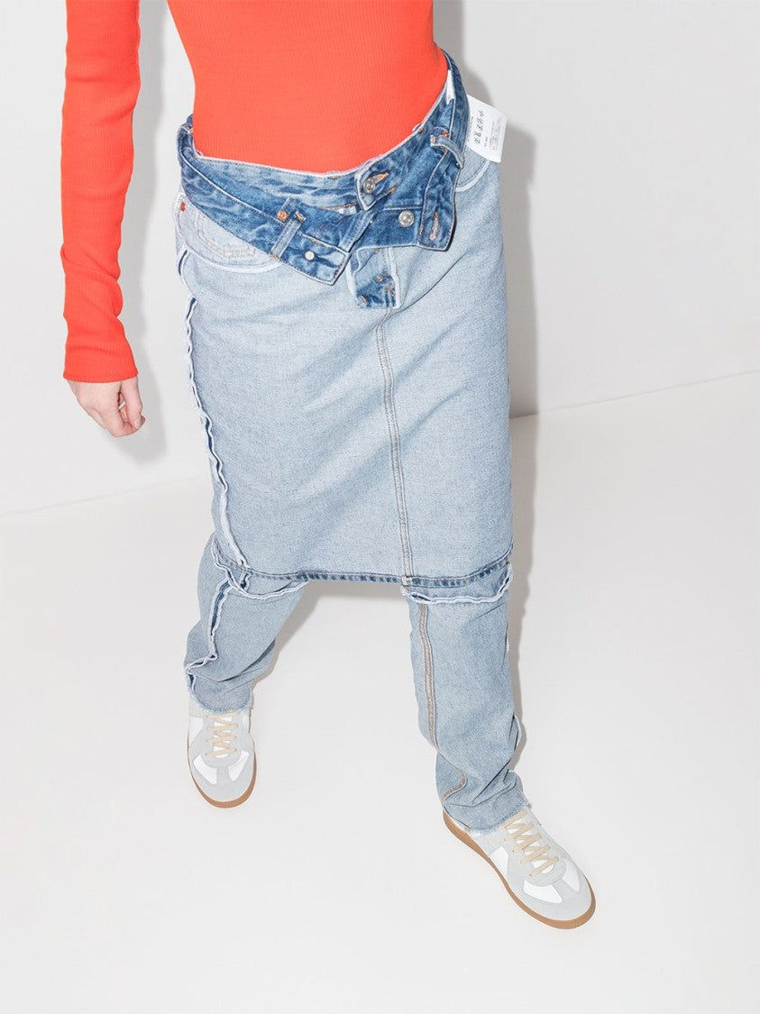 Maison Margiela White Sneakers With Textured Panels And Gum Rubber Sole