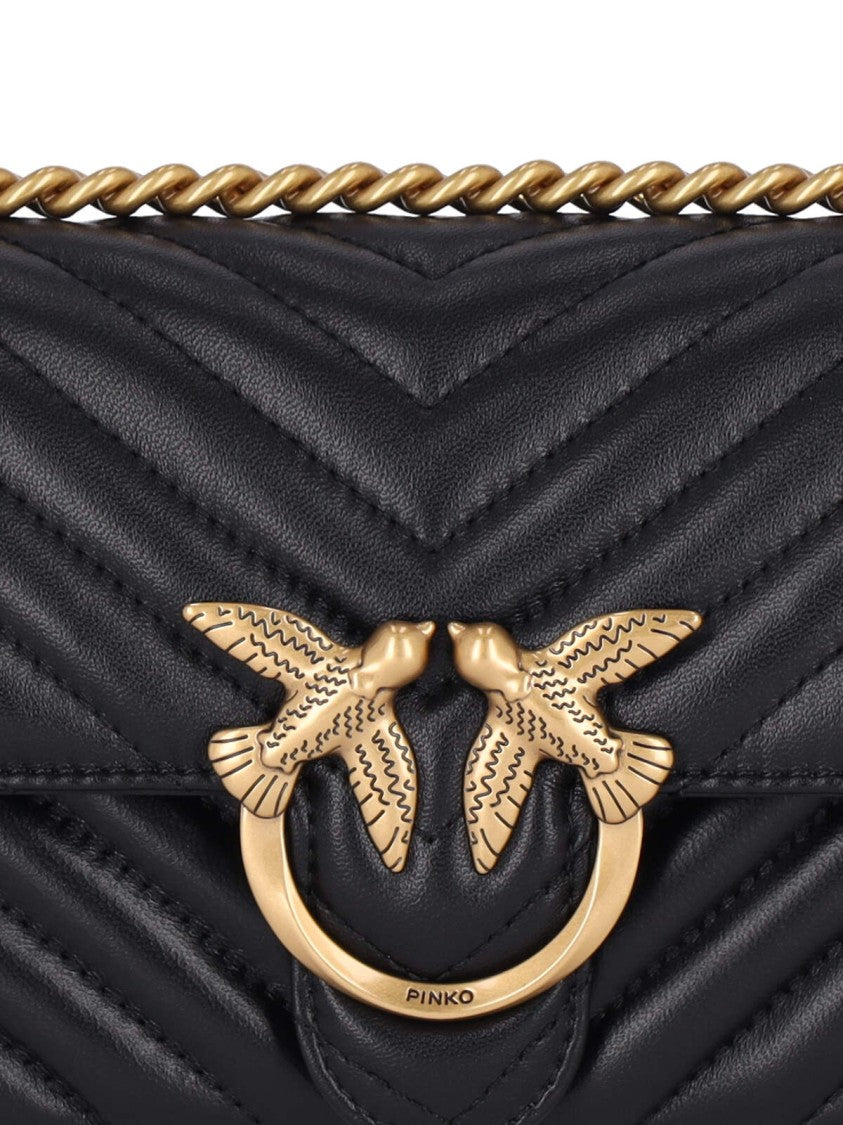 Pinko Structured Black Bag With Versatile Carrying Options
