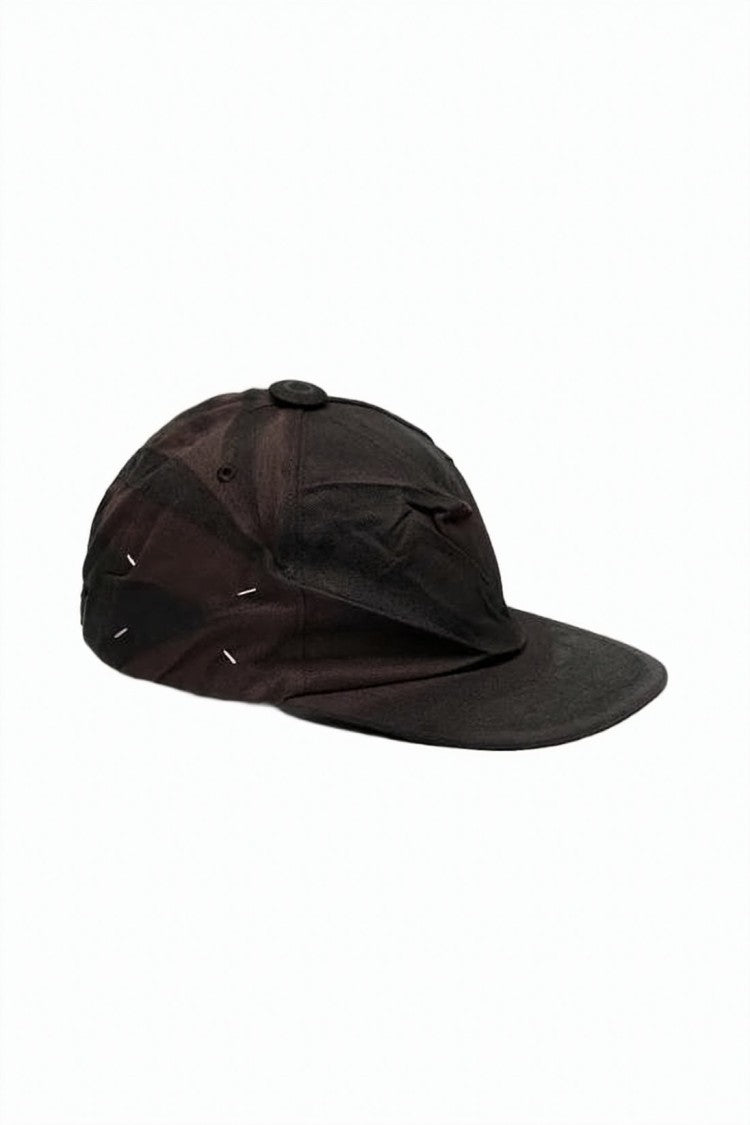 Maison Margiela Structured Black Cotton Baseball Cap With Adjustable Strap