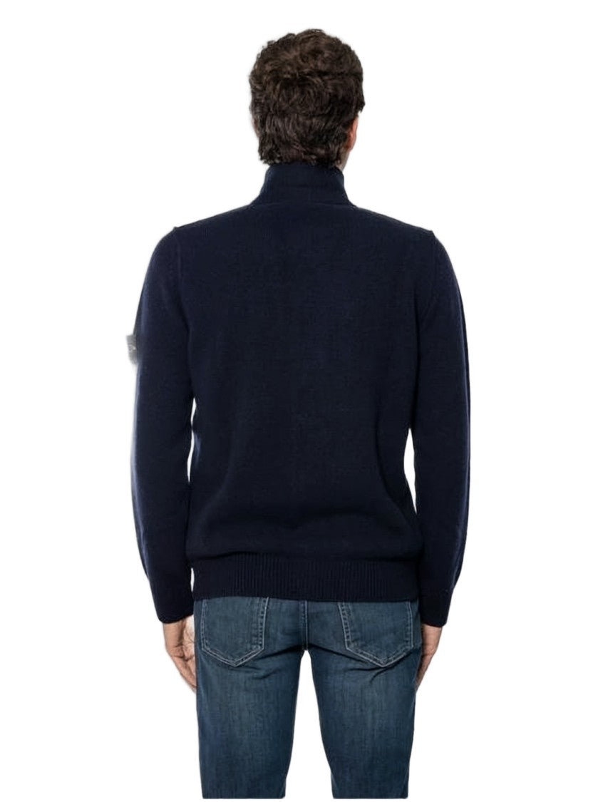 Stone Island Deep Navy Knit Cardigan