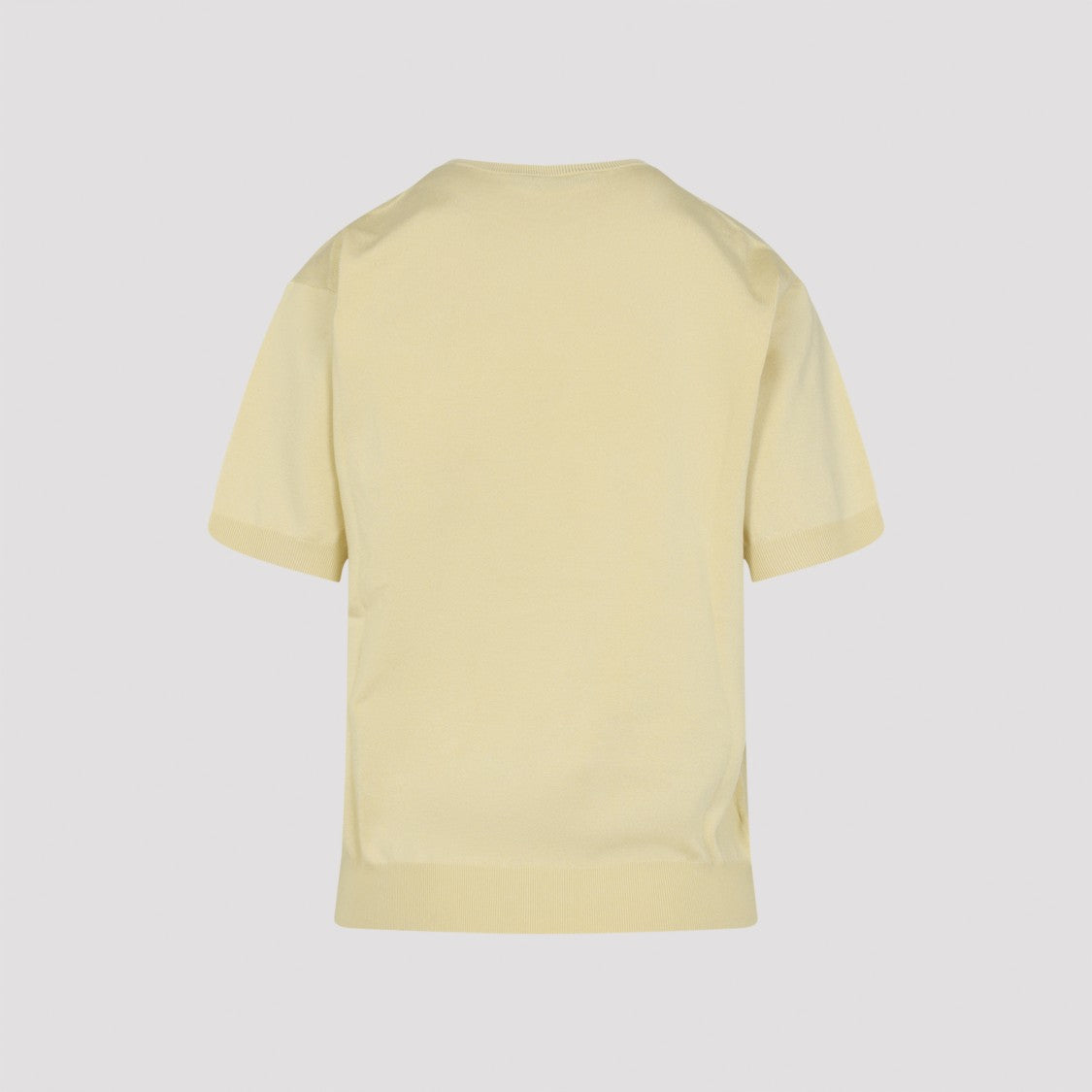 Prada Silk Blend T-Shirt With Subtle Logo Detail