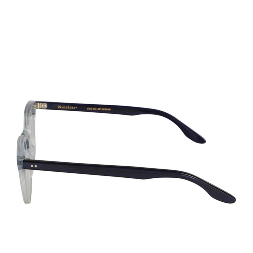 Kador Cooper Small Transparent Rectangular Eyeglasses With Black Temples