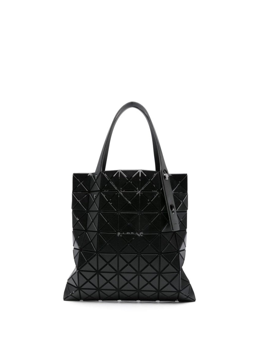 Bao Bao Issey Miyake Black Glossy Geometric Structured Shoulder Bag