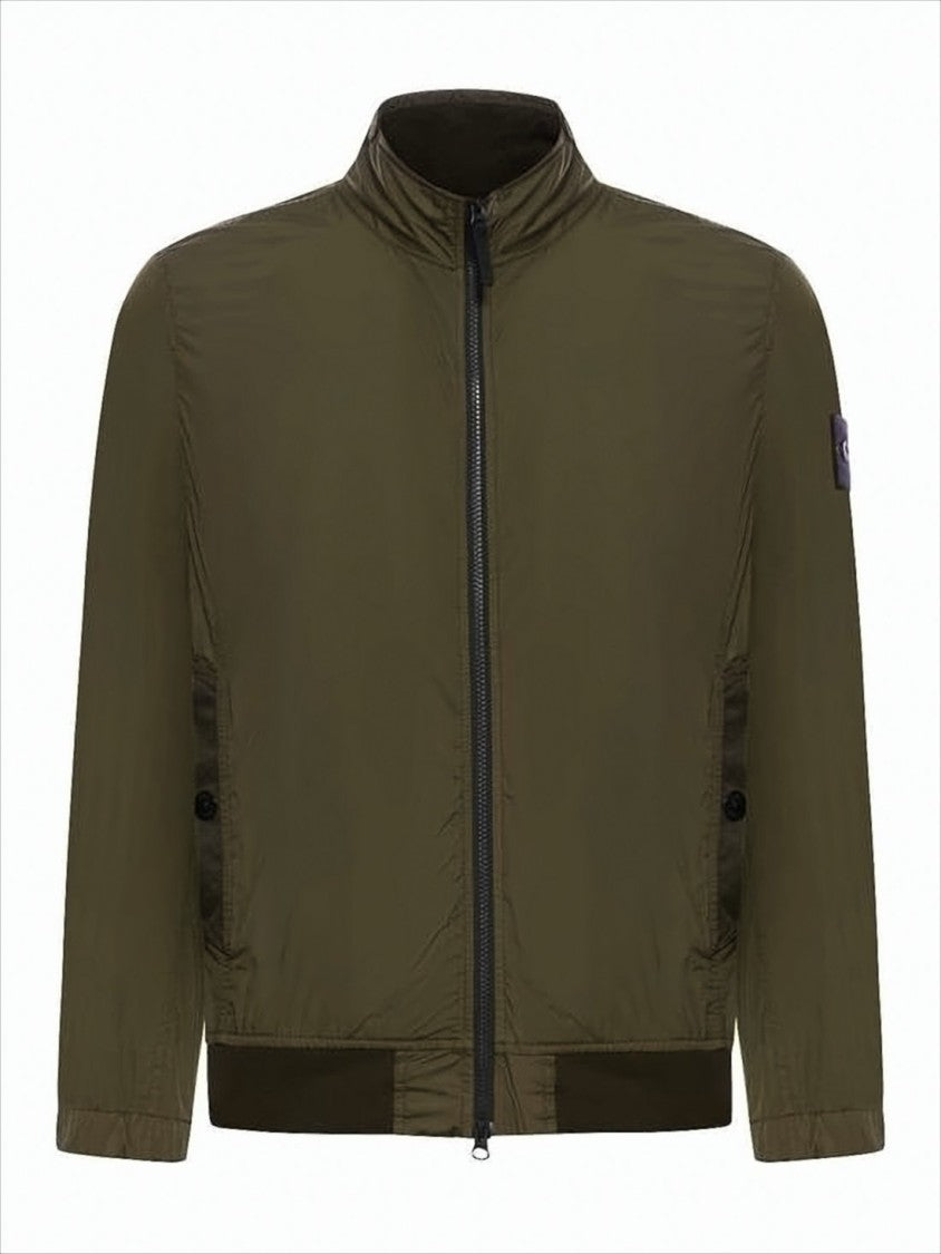 Stone Island Lightweight High-Collar Jacket With Buttoned Flap Pockets