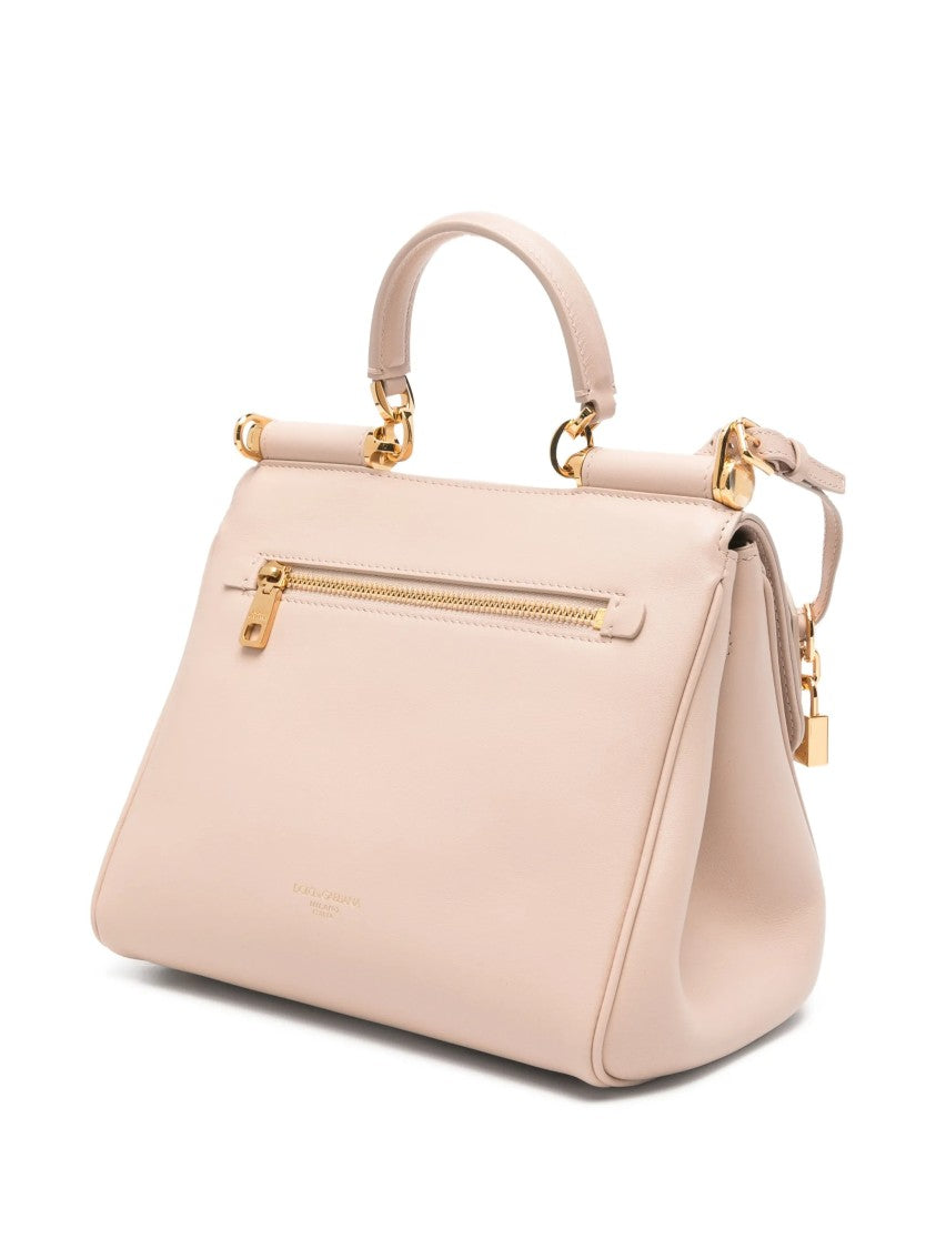 Dolce & Gabbana Neutrals Vit. Plonge Structured Leather Handbag
